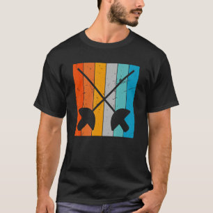 Fencing Sabers Retro Vintag T-Shirt