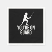 Fencing Sabre Foil Sword Fencer Serviette (Vorderseite)