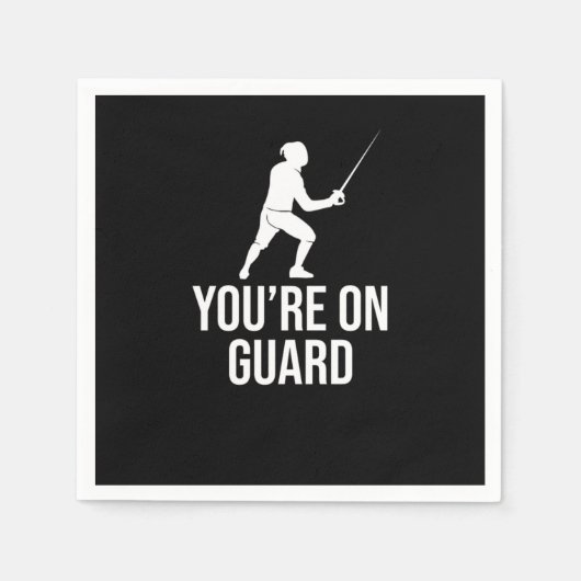 Fencing Sabre Foil Sword Fencer Serviette (Vorderseite)