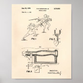 Fencing Schwerter 1970 Patent Art Old Peper Poster (Vorne)