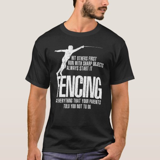 Fencing Schwertmanship Swordplay T-Shirt (Vorderseite)