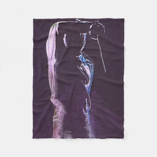 Fencing Silhouette Fleece Blanket (Vorderseite)