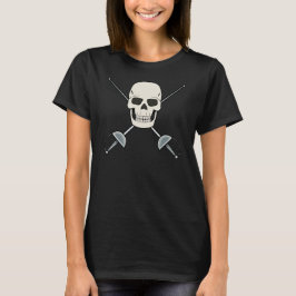 FENCING SKULL T - Shirt Design for Women