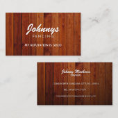 Fencing Slogans Business Cards Visitenkarte (Vorne/Hinten)