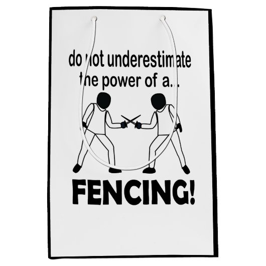 Fencing Sport Game Fencing Mittlere Geschenktüte (Vorderseite)