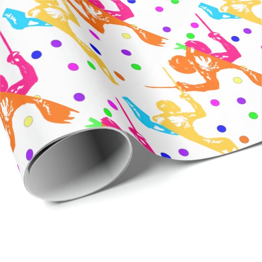 Fencing Sport Geschenkpapier (Rolleneckpunkt)