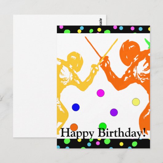 Fencing Sport Postkarte (Vorne/Hinten)