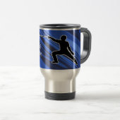 Fencing Sport Silhouette Fencer Personalize Reisebecher (VorderseiteRechts)