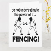 Fencing Sports Birthday Fencing Karte (Gelbe Blume)