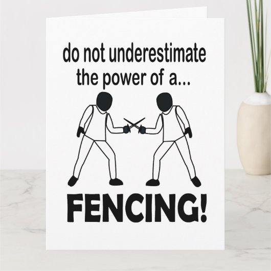 Fencing Sports Birthday Fencing Karte (Vorderseite)