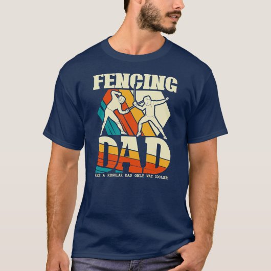 Fencing Vater Funny Sword Saber Epee Fencer T-Shirt (Vorderseite)