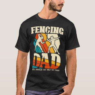Fencing Vater Schwert Säbel Epee Fencer Vatertag T-Shirt