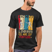 Fencing, weil andere Sportarten sinnlos sind Athle T-Shirt (Vorderseite)