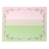 Fender Beauty Peony Large Notepad Notizblock (Vorderseite)