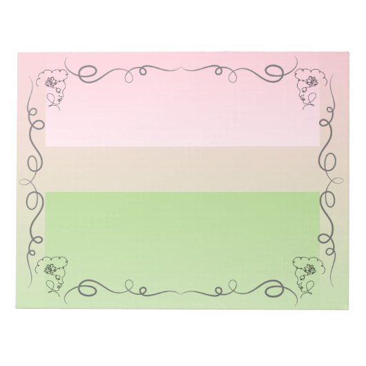 Fender Beauty Peony Large Notepad Notizblock (Vorderseite)