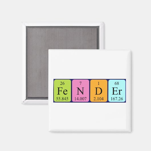Fender Periodenmagnetmagnet Magnet (Vorderseite/Rückseite)