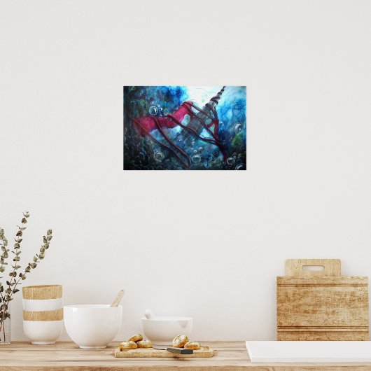 Fender Straight Watercolor Poster (Küche)