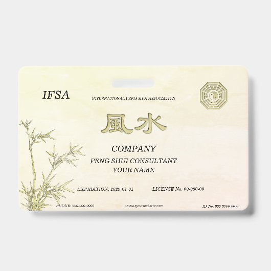 Feng Shui Ausweis (Vorderseite)