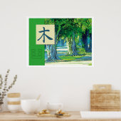 Feng Shui: Bagua-Bilder: Holzlandschaft Poster (Küche)