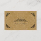 Feng Shui Bagua Karte schwarz und gold (Rückseite)