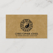 Feng Shui Bagua Karte schwarz und gold (Vorderseite)