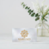 Feng Shui Bagua / Pakua Lotus mandala Visitenkarte (Stehend Vorderseite)