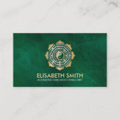 Feng Shui Bagua / Pakua Lotus mandala Visitenkarte (Vorderseite)