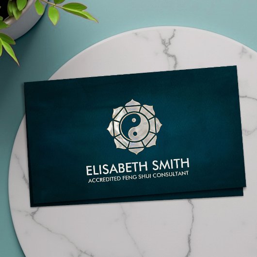 Feng Shui Bagua / Pakua Lotus mandala Visitenkarte