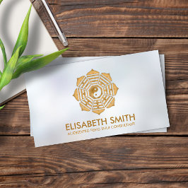 Feng Shui Bagua / Pakua Lotus mandala Visitenkarte