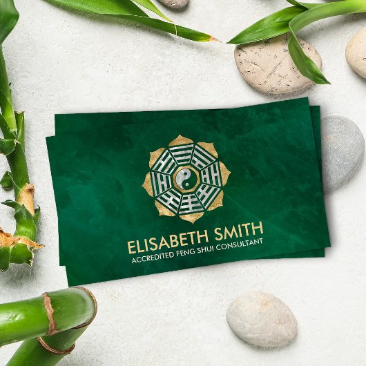 Feng Shui Bagua / Pakua Lotus mandala Visitenkarte