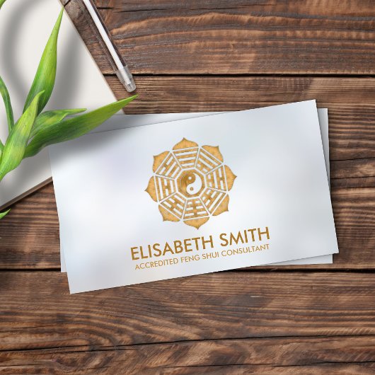 Feng Shui Bagua / Pakua Lotus mandala Visitenkarte