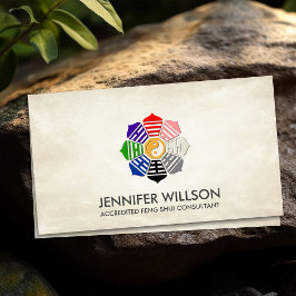 Feng Shui Bagua Pakua Lotus Petals Visitenkarte