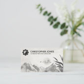 Feng Shui Bagua / Pakua Lotus Visitenkarte (Stehend Vorderseite)