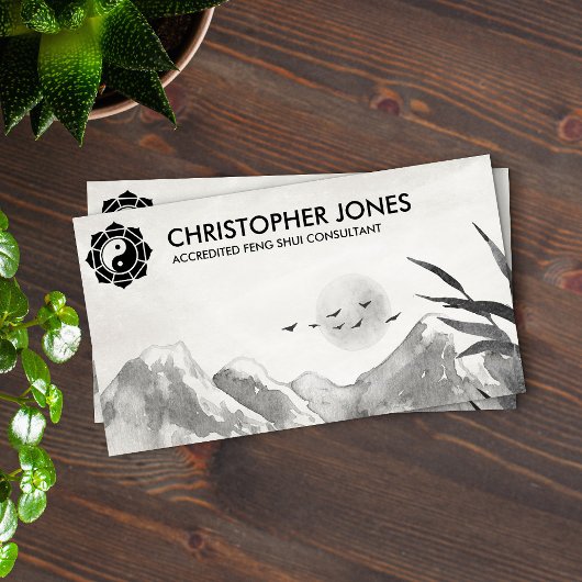 Feng Shui Bagua / Pakua Lotus Visitenkarte