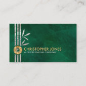 Feng Shui Bagua / Pakua und Lucky Bamboo Visitenkarte (Vorderseite)