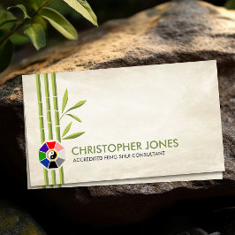 Feng Shui Bagua / Pakua und Lucky Bamboo Visitenkarte