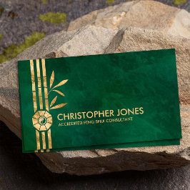 Feng Shui Bagua / Pakua und Lucky Bamboo Visitenkarte