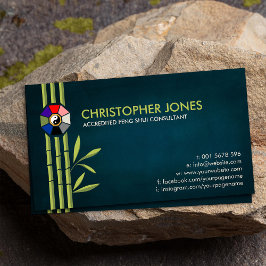 Feng Shui Bagua / Pakua und Lucky Bamboo Visitenkarte