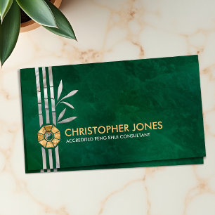 Feng Shui Bagua / Pakua und Lucky Bamboo Visitenkarte