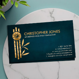 Feng Shui Bagua / Pakua und Lucky Bamboo Visitenkarte