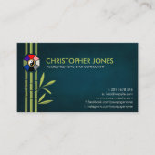 Feng Shui Bagua / Pakua und Lucky Bamboo Visitenkarte (Vorderseite)