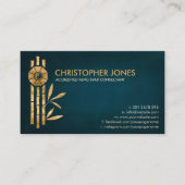 Feng Shui Bagua / Pakua und Lucky Bamboo Visitenkarte (Vorderseite)