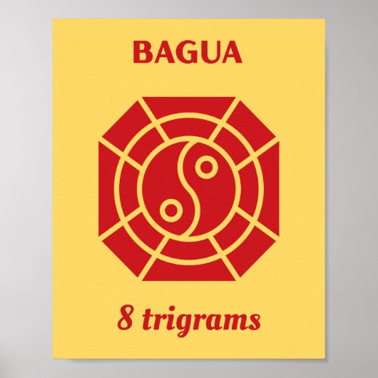 Feng Shui - Bagua Red Poster (Vorne)