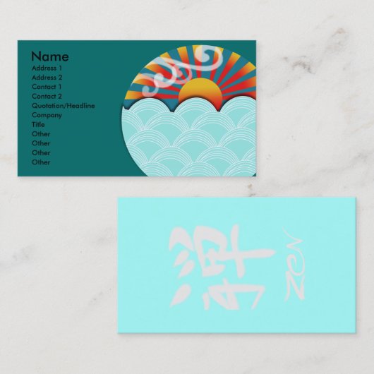 Feng Shui Business Card Visitenkarte (Vorne/Hinten)
