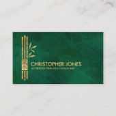 Feng Shui Calligraphy Symbol Lucky Bamboo Visitenkarte (Vorderseite)