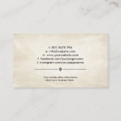 Feng Shui Calligraphy Symbol Lucky Bamboo Visitenkarte (Rückseite)