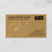 Feng Shui Calligraphy Symbol und Bagua Visitenkarte (Vorderseite)