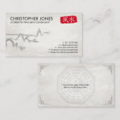 Feng Shui Calligraphy Symbol und Lucky Bamboo Visitenkarte (Vorne/Hinten)