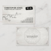 Feng Shui Calligraphy Symbol und Lucky Bamboo Visitenkarte (Vorne/Hinten)