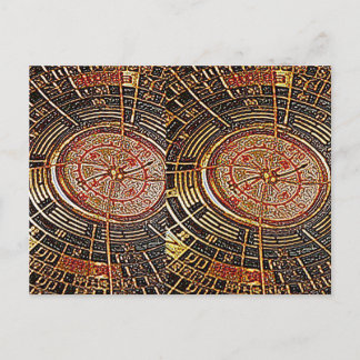 FENG SHUI COMPASS POSTKARTE